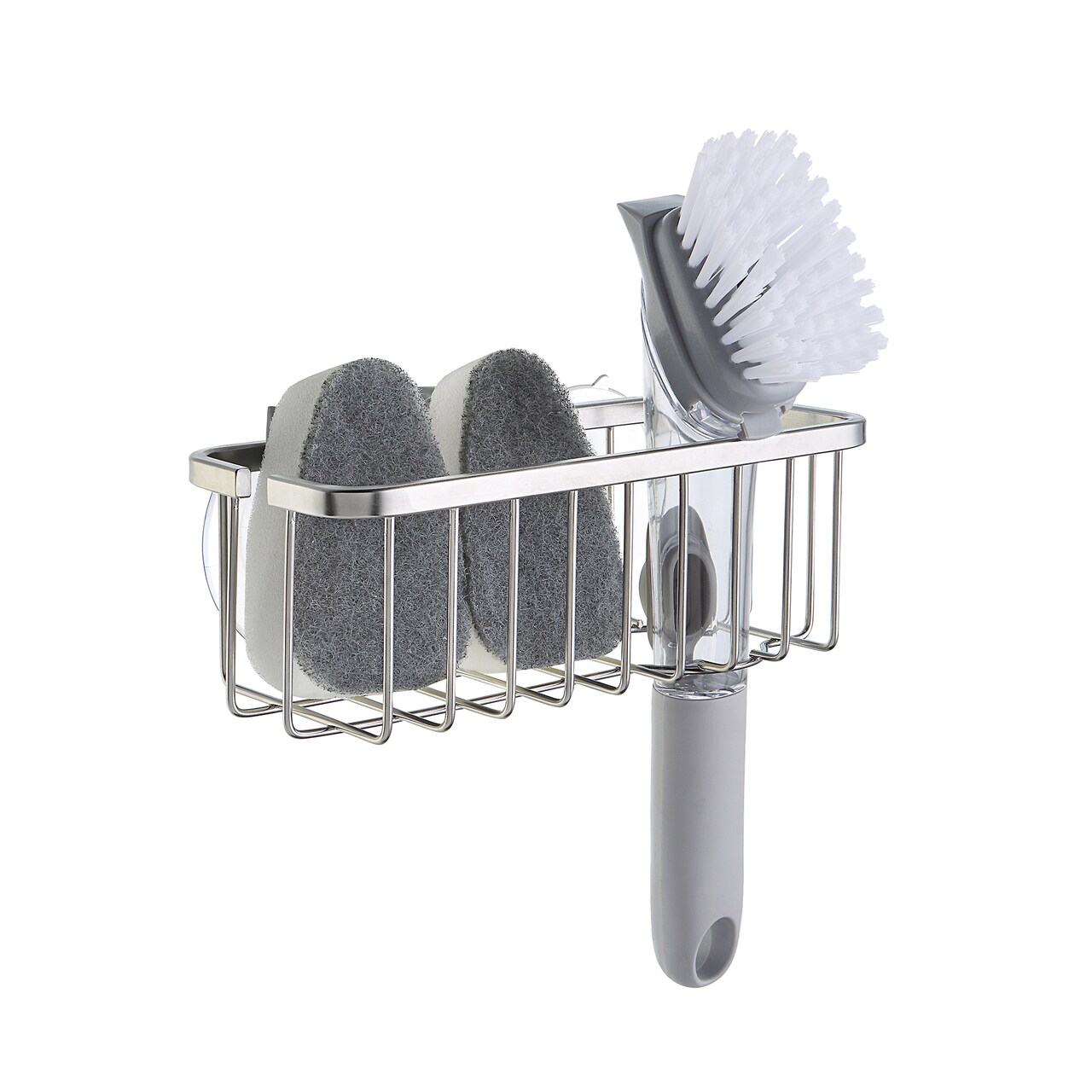 NeverRust Deluxe Kitchen & Bathroom Sink Sponge Holder Organizer with Adhesive Mount